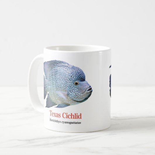 Texas Cichlid Kaffeetasse (Vorderseite Links)