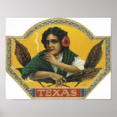 Texas Cigar Label Poster (Vorne)