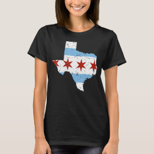 Texas City Chicago Flag Grunge Reise South Sid T-Shirt