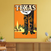 Texas City Cowboy Leinwanddruck (Insitu (Wohnzimmer))