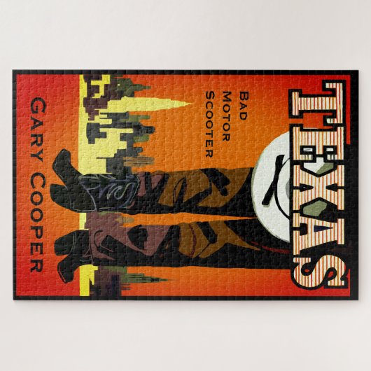 Texas City Cowboy Puzzle (Horizontal)