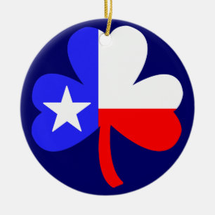 Texas Clover Keramik Ornament