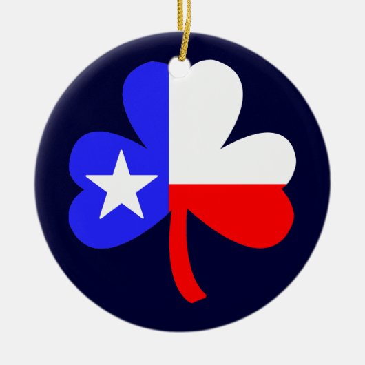 Texas Clover Keramik Ornament (Vorne)