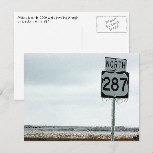 Texas Cold Postkarte (Vorne/Hinten)