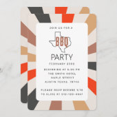 Texas Colorful GRILLEN Party Einladung (Vorne/Hinten)