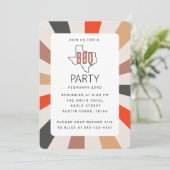 Texas Colorful GRILLEN Party Einladung (Stehend Vorderseite)