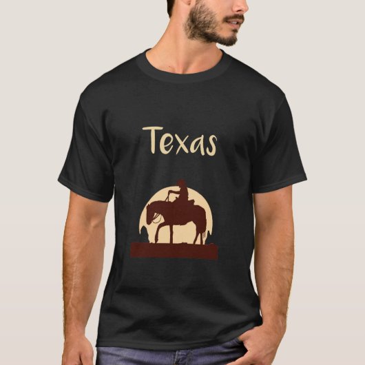 texas cowboy auf Pferd T-Shirt (Vorderseite)