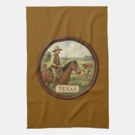 Texas Cowboy Brown Küchentuch