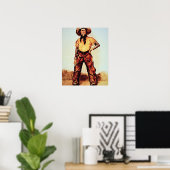Texas Cowboy, c.1890 (Öl auf Leinwand) Poster (Heimbüro)