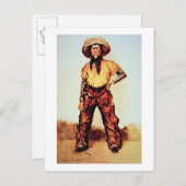 Texas-Cowboy, c.1890 (Öl auf Leinwand) Postkarte (Vorne/Hinten)