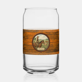 Texas Cowboy Can Glass Dosenglas