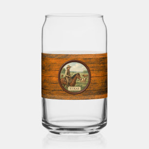 Texas Cowboy Can Glass Dosenglas