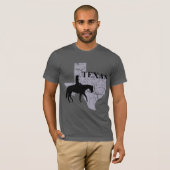 Texas Cowboy Grunge Mens Gray T - Shirt (Vorne ganz)