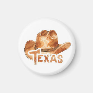 Texas Cowboy Hut Design Magnet