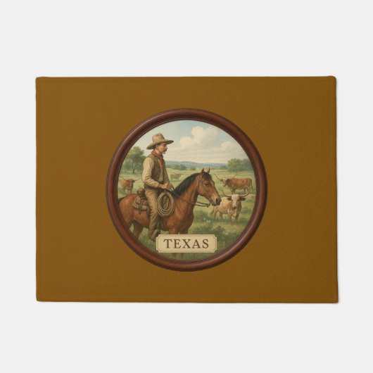 Texas Cowboy Kitchen Mat Fußmatte (Vorderseite)