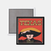 Texas Cowboy Magnet (Vorderseite/Rückseite)