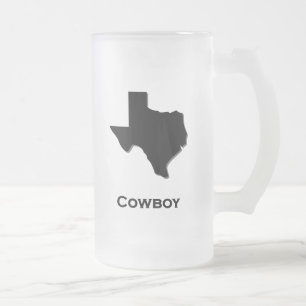 Texas Cowboy Mattglas Bierglas