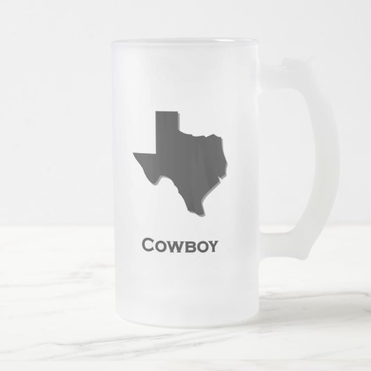 Texas Cowboy Mattglas Bierglas (Rechts)