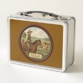 Texas Cowboy Metal Lunchbox (Rückseite)