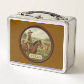 Texas Cowboy Metal Lunchbox (Vorderseite)