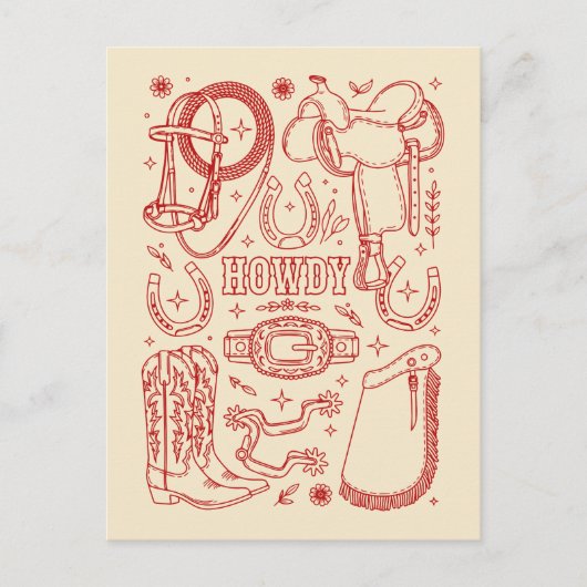 Texas Cowboy Pack Postkarte (Vorderseite)