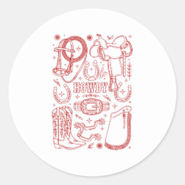 Texas Cowboy Pack Runder Aufkleber