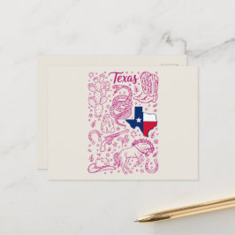 Texas Cowboy Pack Western Vibes Postkarte