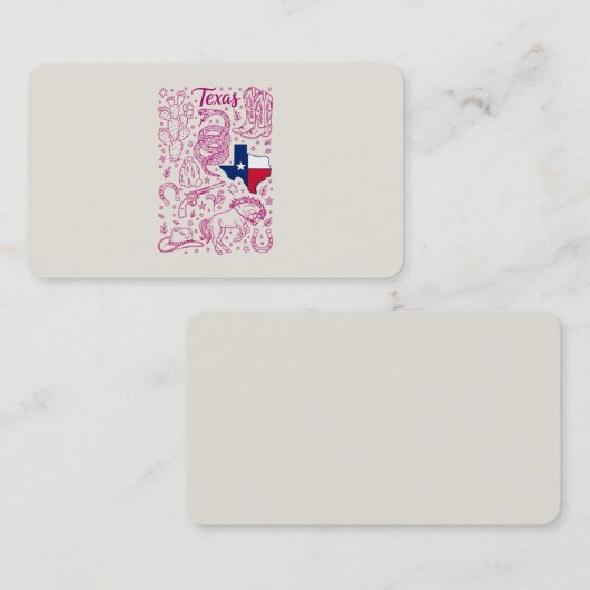 Texas Cowboy Pack Western Vibes Visitenkarte (Vorne/Hinten)