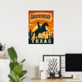 Texas Cowboy Rodeo Vintag Poster (Heimbüro)
