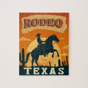 Texas Cowboy Rodeo Vintag Puzzle