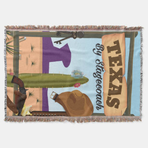 Texas Cowboy-Urlaub Cartoon Decke