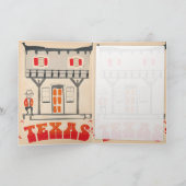 Texas Cowboy Vintag Style Reiseposter Feiertagskarte (Innenseite)