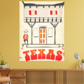 Texas Cowboy Vintag Style Reiseposter Leinwanddruck (Insitu (Wohnzimmer))