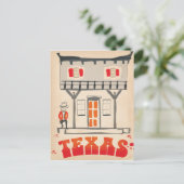Texas Cowboy Vintag Style Reiseposter Postkarte (Stehend Vorderseite)