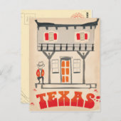 Texas Cowboy Vintag Style Reiseposter Postkarte (Vorne/Hinten)