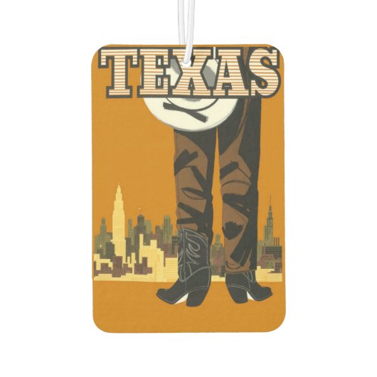Texas Cowboy Vintage Reise Lufterfrischer (Rückseite)