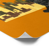 Texas Cowboy Vintage Travel Poster (Ecke)