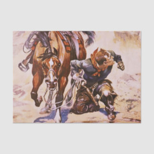 „Texas Cowboy“ von Stanley L Wood Seidenpapier