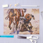 "Texas Cowboy" von Stanley L Wood Seidenpapier (Handwerk)