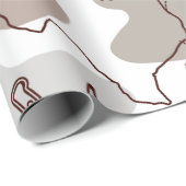 Texas Cowboy Western Doodle Geschenkpapier (Rolleneckpunkt)