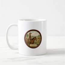 Texas Cowboy White Classic Tasse