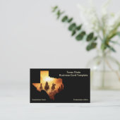 Texas Cowboys Staat des Texas-Logos Visitenkarte (Stehend Vorderseite)