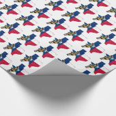 Texas-Cowgirl auf PferdePackpapier Geschenkpapier (Ecke)