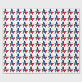 Texas-Cowgirl auf PferdePackpapier Geschenkpapier (Flach)