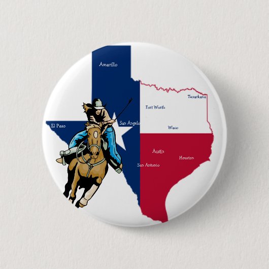 Texas Cowgirl Button (Vorderseite)