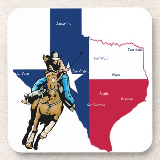 Texas Cowgirl Getränkeuntersetzer (Vorderseite)