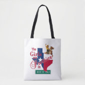 Texas Cowgirl Girls sind Hübscher in (IHRE STADT) Tasche (Vorderseite)