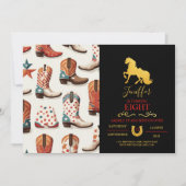 texas cowgirl Land wild, Illustration zeichnend Einladung (Vorderseite)