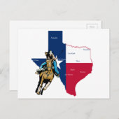 Texas Cowgirl Postkarte (Vorne/Hinten)