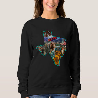 Texas Cowgirl Rodeo Mama Cactus Desert Turquoise T Sweatshirt